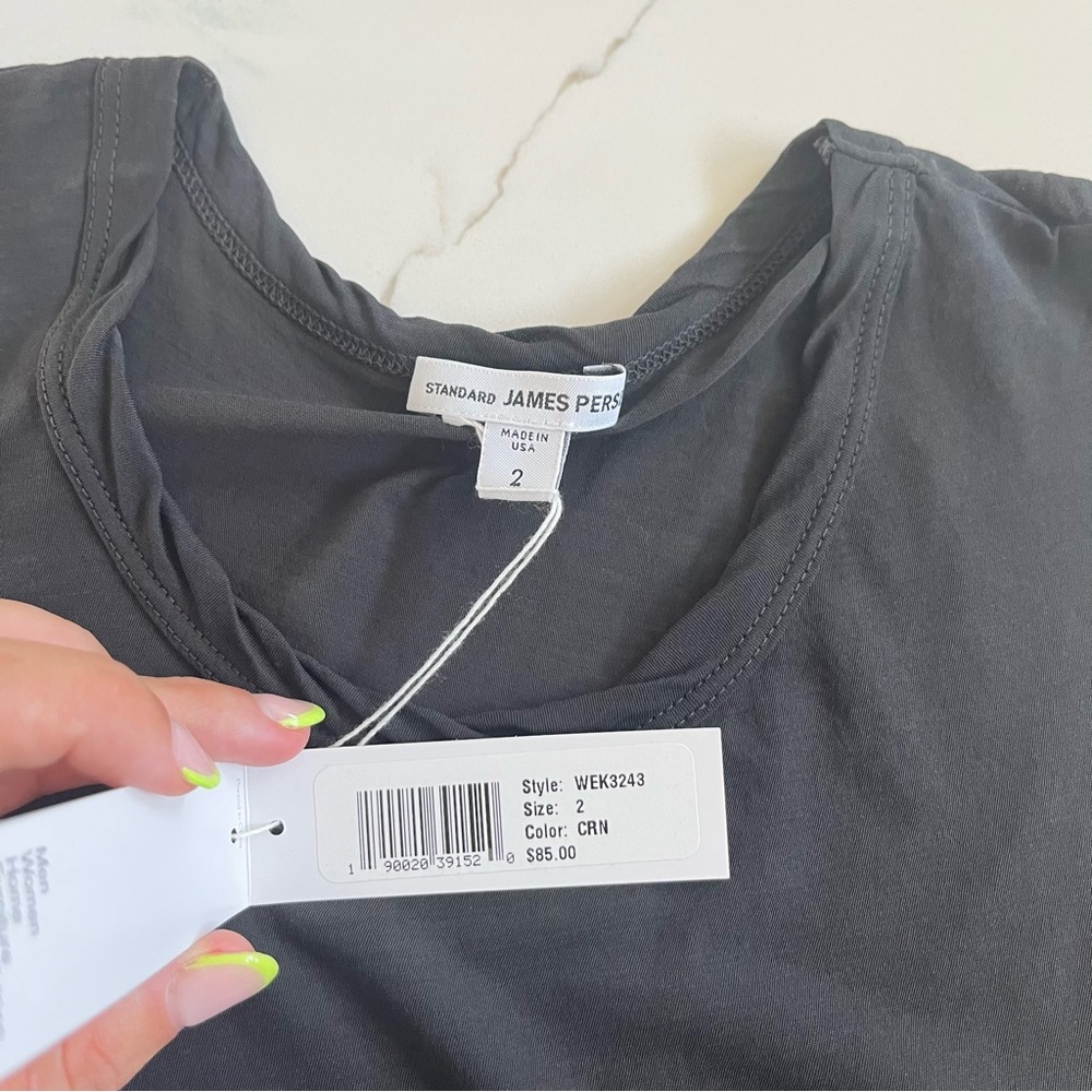 NWT James Perse Charcoal Cotton Tank - Picture 9 of 10